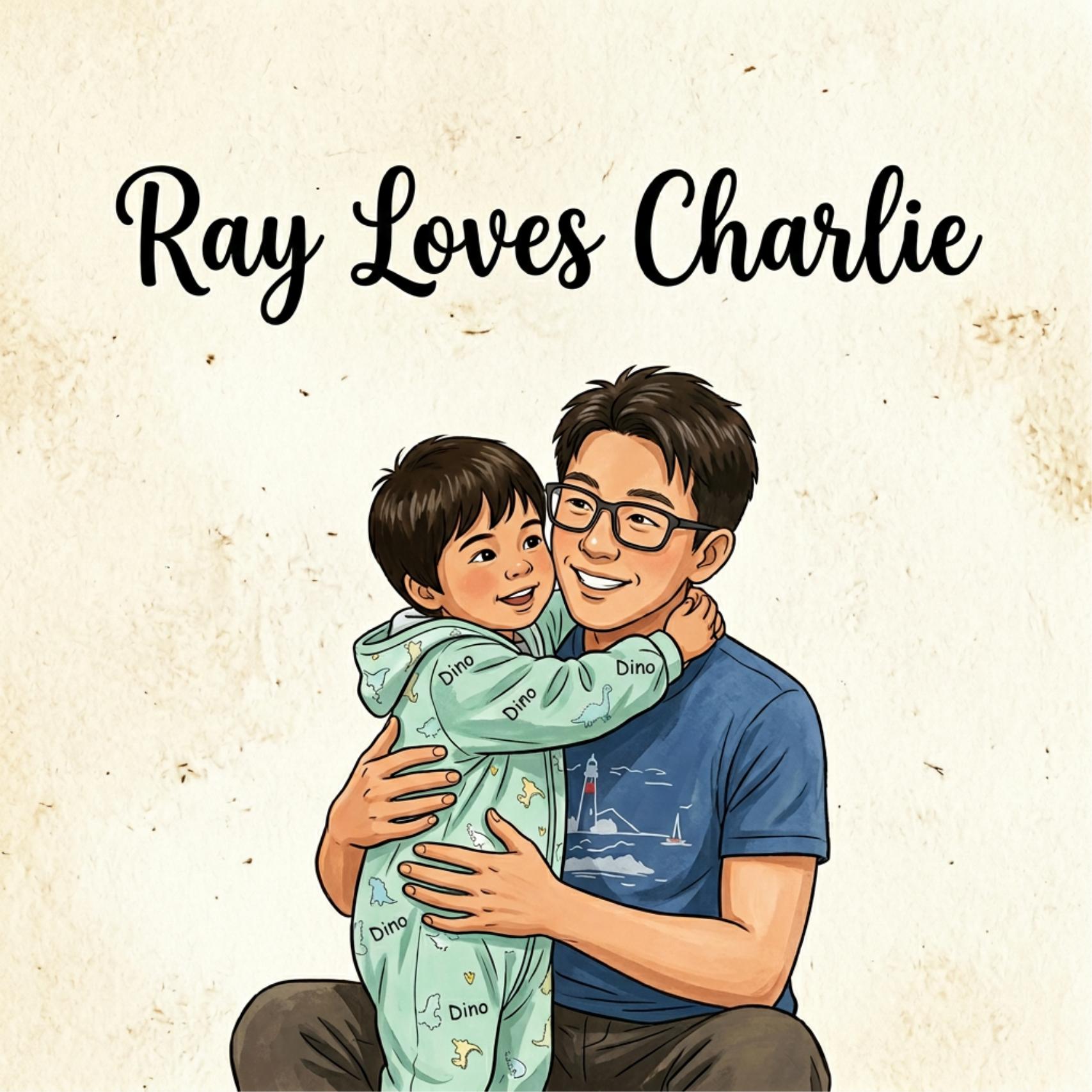 Front cover of Ray Loves Charlie — a sample Minderva book.